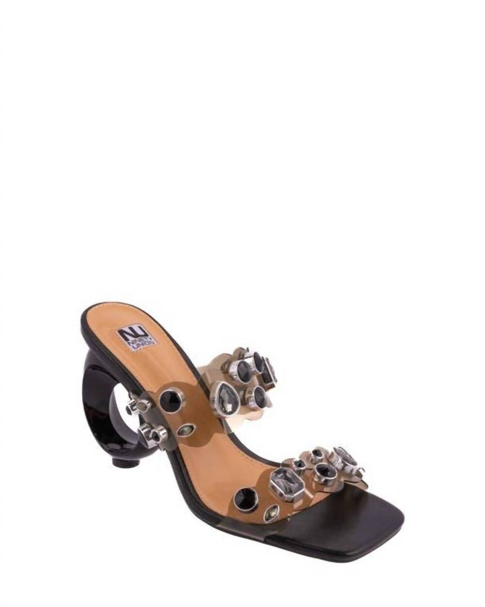NEW NINETY UNION women's joyfull heel sandals in black